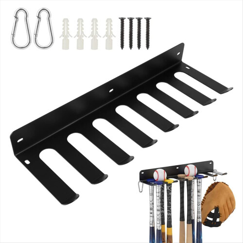 Baseball Bat Holder Wall Mount: Metal Softball Hol 2