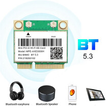 MPE-AXE3000H WiFi Card+Dual Antenna WiFi 6E 2400Mbps  PCI-E for BT 5.3 802.11AX 2.4G/5G/6Ghz Wlan Network Card