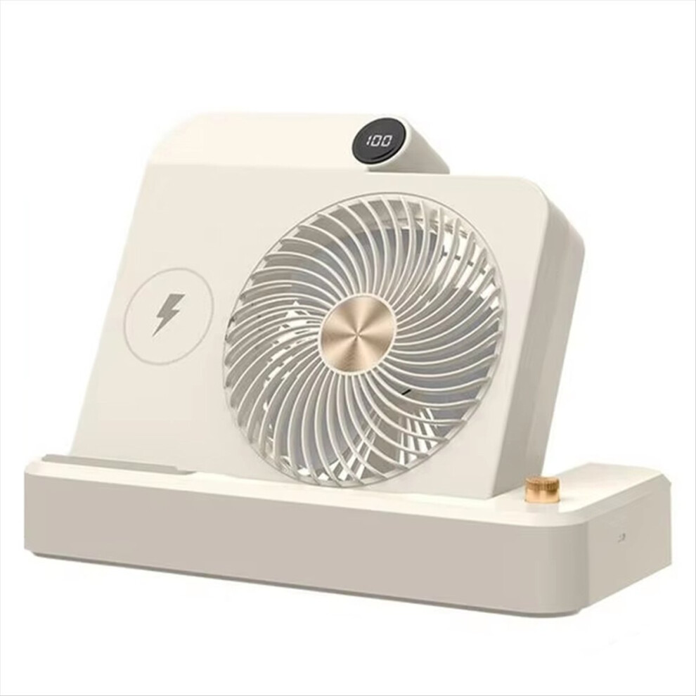 Desktop Fan Air Circulator With Wireless Charger A Cream 4852006532698