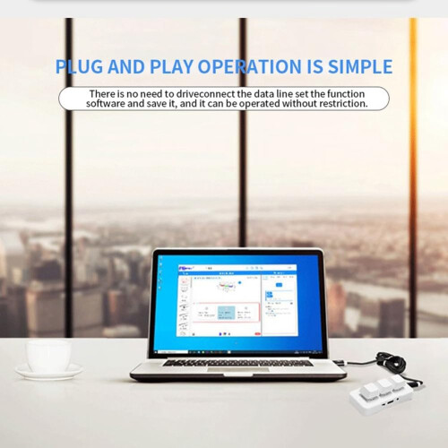 3Key Mini Mechanical Gaming Keyboard Blue Switch USB Bluetooth Dual Mode White Compact Design 1