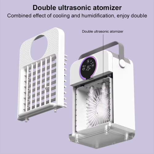 Portable Air Conditioner, 700ml USB Cooler with 3 2