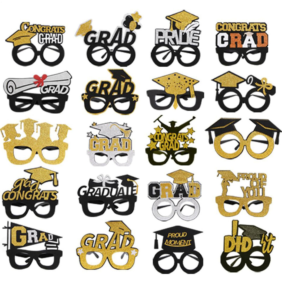 Graduation Photo Booth Props Class Of 2025 Glasses Felt Eyeglasses Prop For Outdoor Parties Preschool To College 9347817441703