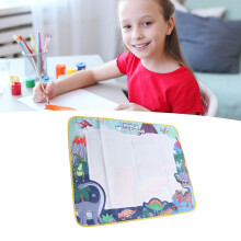 Leuchtende Wassermalmatte für Kinder, Buntes Dinosaurier-Design, Grün/Weiß oder Blau/Weiß