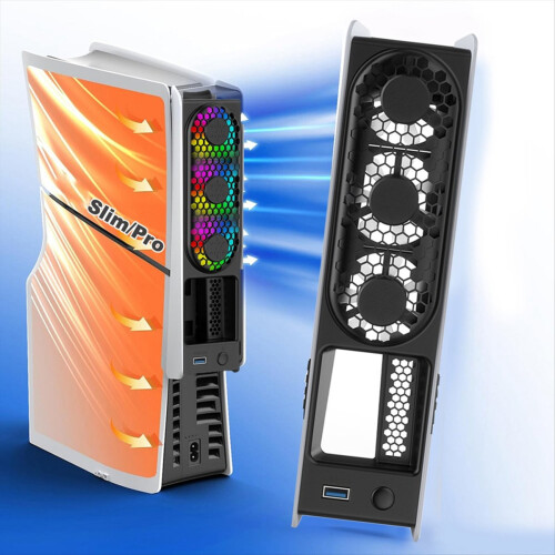 For Slim/Pro Cooling Fan with LED Light Quiet and 2