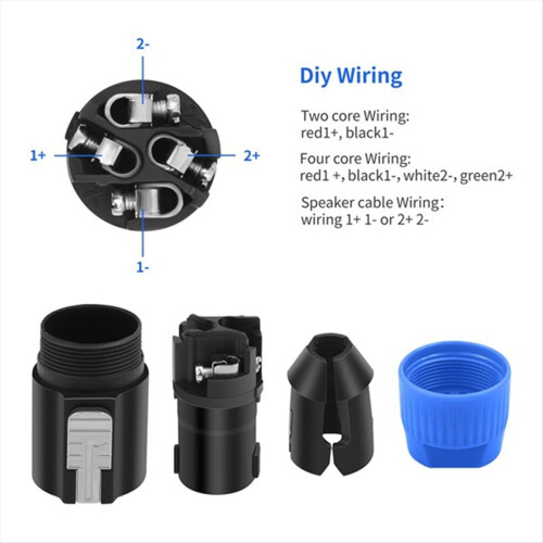 5PCS 4 Pin NL4FC Speaker Connector Plug with Twist 1