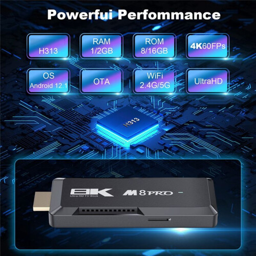 M8 PRO 2GB 16GB Android 12.1 Smart TV Box AIIwinne 1