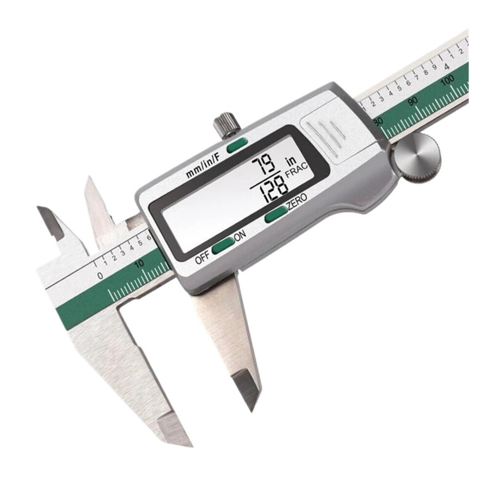 Digital Caliper 150Mm Stainless Steel Lcd Vernier Caliper Measuring Tool With Fraction/Millimeter/Inch Readings 9382693284655