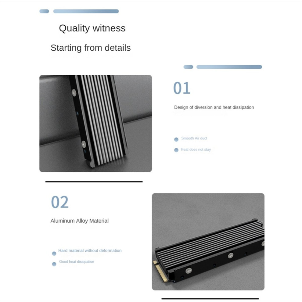 M.2 2280 Ssd Heatsink For Pc,Nvme Ngff Double-Side 4852006592593