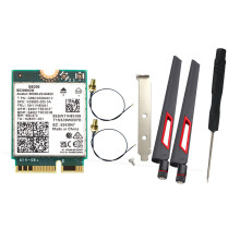 WIFI 7 BE200 BE200NGW WLAN-Karte + 2PC 10DB Antenne BT 5.4 802.11AX Tri-Band M.2 NGFF Wireless-Netzwerkadapter für Win10/11