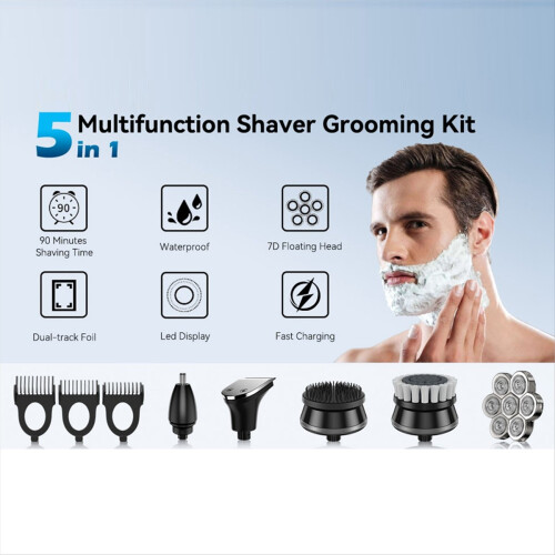 7D Rotary Head Shavers for Bald Men, Waterproof IP 1