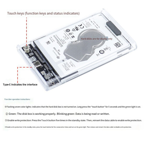 Transparent Write-Protected 2.5-Inch  Solid-State Mechanical Mobile Hard Drive Box 6G Master Notebook Desktop 1