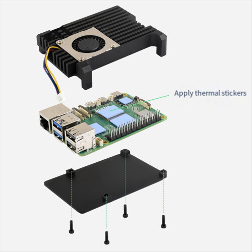 For 5 Aluminum Alloy Case Kit with Single Fan Prot 1