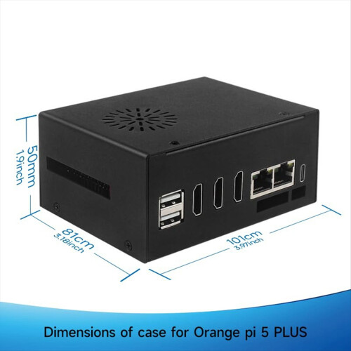 For 5 Plus Metal Case with Cooling Fan, WiFi 6 BT 1