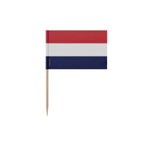 Palitos de Dente Bandeira do Iémen - 10 cm - 100 peças - Plástico adesivo - Bastão de bambu - Pixelforma