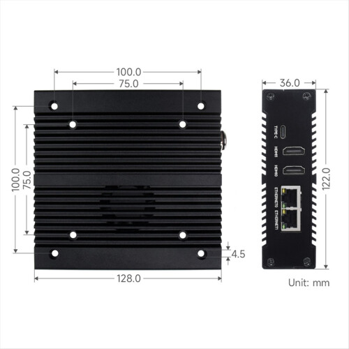 For CM4 NAS Mini Computer Multi-Functional Dual-Ch 1