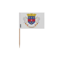 Zahnstocher Flagge von Saint-Barthélemy - 6.5 cm - 100 Stück - Klebstoff Kunststoff - Bambusstab - Pixelforma
