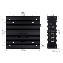 For CM4 NAS Mini Computer Multi-Functional Dual-Ch