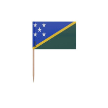 Tandenstokers Vlag Salomon - 12 cm - 100 stuks - Lijmen kunststof - Bamboe stokje - Pixelforma