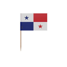 Tandenstokers Vlag van Panama - 10 cm - 100 stuks - Plakplastic - Bamboestok - Pixelforma
