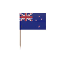 Palitos de Dente Bandeira da Nova Zelândia - 10 cm - 100 peças - Plástico adesivo - Bastão de bambu - Pixelforma