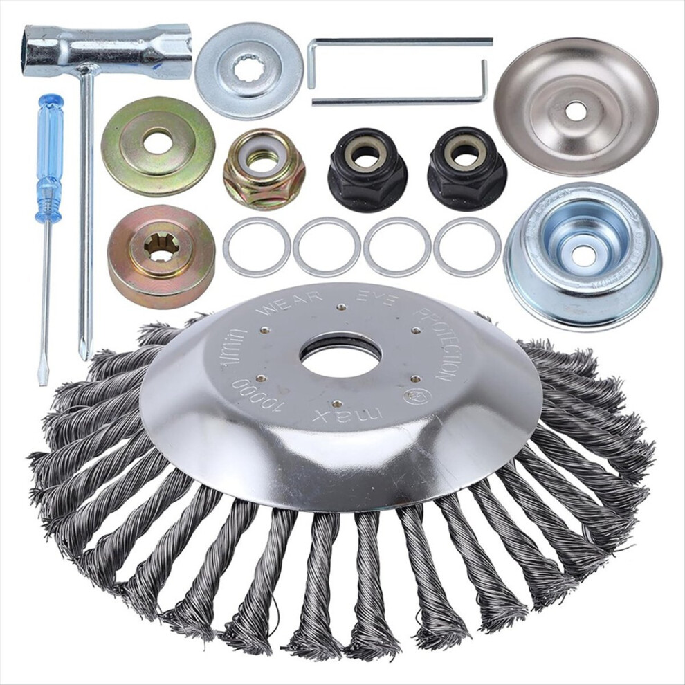 Rotary Wire Brush Trimmer Head Weed Blade Cutter W 4851555459180