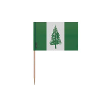 Tandenstoker Vlag van het Norfolk-eiland - 8 cm - 100 stukken - Plakplastic - Bamboestok - Pixelforma