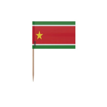 Palillos de bandera Guadalupe - Multicolor - 12 cm - 100 piezas - Varilla de bambú - Impresión a doble cara