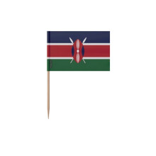 Tandstokjes Vlag van Kenia - 6.5 cm - 100 stuks - Hechtplastic - Bamboestok - Pixelforma