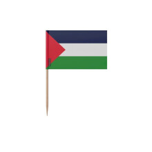 Zahnstocher Flagge von Palästina - 10 cm - 100 Stück - Haftplastik - Bambusstab - Pixelforma