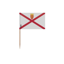 Jersey Vlag Tandenstokken - 10 cm - 100 stuks - Plakplastic - Bamboestok - Pixelforma