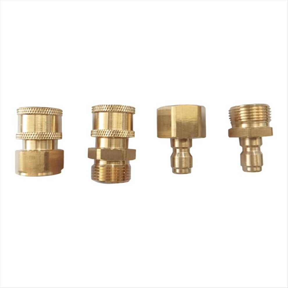 4Pcs M22-14Mm To 1/4In Pressure Washer Adapter Set 4851555470161