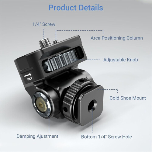 DSLR Camera Clamp Adjustable Monitor Mount W Cold
