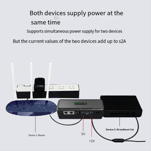 DC UPS Battery Backup 10400mAh 5V 9V 12V Output Un 1