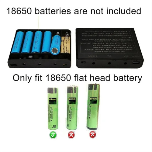 USB for DC 12V Output 6x 18650 Batteries UPS DIY B 2