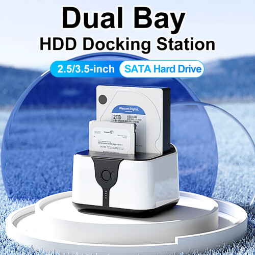 Dual Bay HDD Docking Station One Click Offline Clo 2