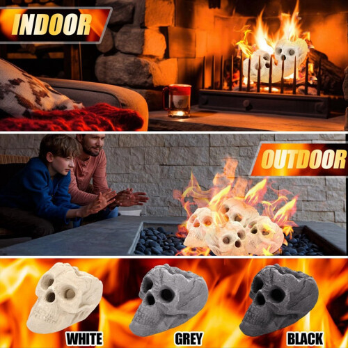 Halloween Fire Pit Skull Imitation Human Bonfire A 2