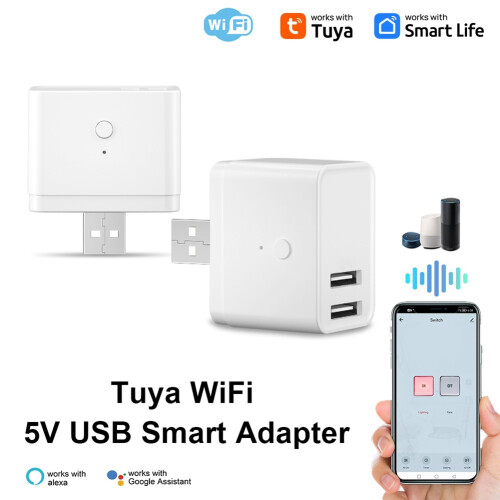 Tuya Smart WiFi USB Adapter Switch 5V Mini 2 Power 1