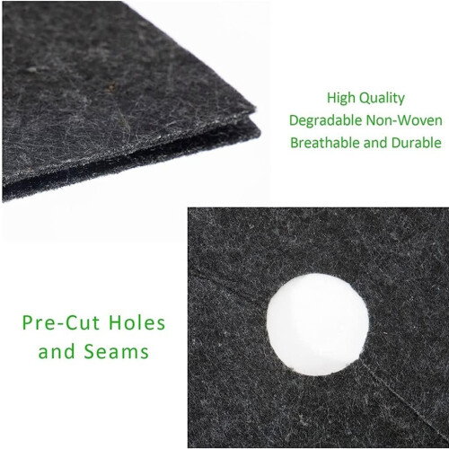 NonWoven Tree Mulch Ring Weed Control Mat, Moisture Retention, 10 Pack 32cm Round Cover 1