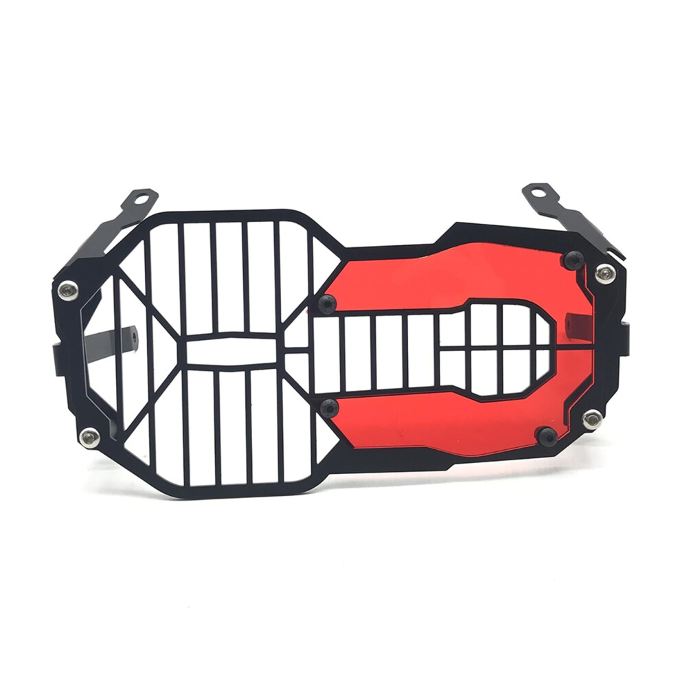 Motorcycle Headlight Protector For Bmw R1200gs Lc Adv With Grill Shield Cover, Red 9347817529548