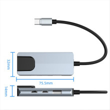 4-in-1 USB C HUB Adapter Docking Station with Dual