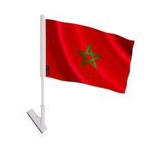 Bandeira adesiva Marrocos – 14 x 21 cm – Poliéster Flexível – Fácil de Colar – 1 peça – Pixelforma