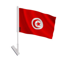 Bandeira adesiva Tunísia – 14 x 21 cm – Poliéster Flexível – Fácil de Colar – 1 peça – Pixelforma