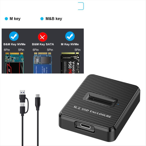 M.2 NVMe & to USB C Docking Station Dual Protocol 1