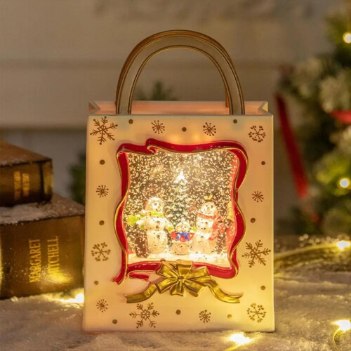 Christmas Snow Globe Lantern Musical Lighted Batte 2