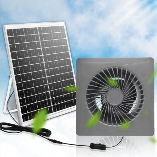 Ventilation 6Inch High-Speed Solar Silent Fan with 2