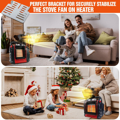 Heat Powered Stove Fan Mounted , Compatible with B 1