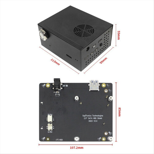 X825 V2.0 2.5Inch HDD/SSD Storage Expansion Board+ 1