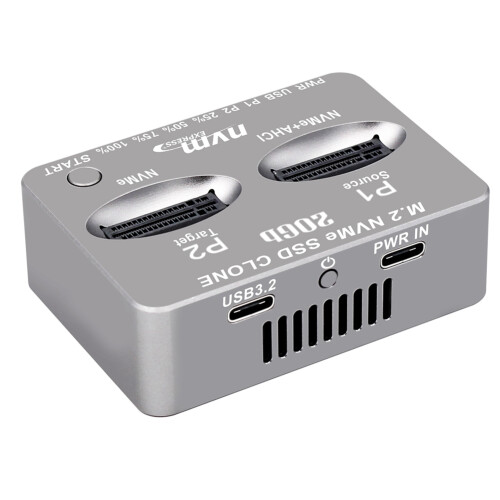 Dual-Bay External Hard Disk Box Gen2X 20Gbps M.2 S 2