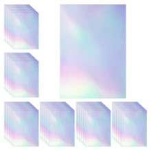 60 Sheets Holographic Laminate Clear Gitter Sticke
