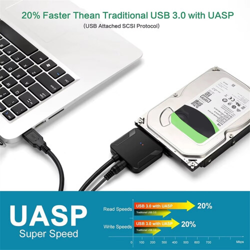 to USB 3.0 Adapter Cable for 3.5/2.5 Inch SSD HDD 2